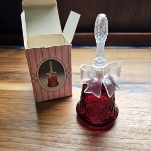 🚨 Sale Avon Crystalsong Bell Red Glass Empty Sonnet Cologne Bottle